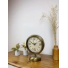 Mey İthalat® Eskitme Metal Vintage Masa Saati 25×20 cm