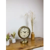 Mey İthalat® Eskitme Metal Vintage Masa Saati 25×20 cm