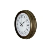 Mey İthalat® Eskitme Motifli 40 Cm Metal Duvar Saati