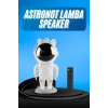Mey İthalat® Gece Lambası Astronot Bluetooth Hoparlörlü Galaksi Işık Projektörü