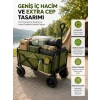 Mey İthalat® Geniş İç Hacimli Fren Sistemli Katlanabilir Kamp ve Piknik Arabası