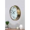 Mey İthalat® Gold Lüks 40 Cm Metal Modern Duvar Saati