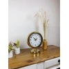 Mey İthalat® Gold Metal Çini Desen Masa Saati 25×20 cm