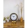 Mey İthalat® Gold Metal Lüks Masa Saati 25×20 cm