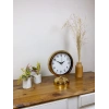 Mey İthalat® Gold Metal Lüks Masa Saati 25×20 cm