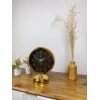 Mey İthalat® Gold Metal Mermer İlhamı Masa Saati 25×20 cm