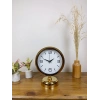 Mey İthalat® Gold Metal Modern Masa Saati 25×20 cm