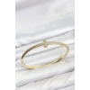 Mey İthalat® Gold Renk T Model Zirkon Taşlı Kadın Kelepçe Bileklik