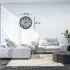 Mey İthalat® Gri 36 Cm Atlas Modern Tasarım Duvar Saati