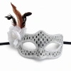 Mey İthalat® Gümüş Renk Tüylü Balo Maskesi Kadın Parti Aksesuarı