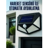 Mey İthalat® Hareket Sensörlü Güneş Enerjili Duvar Lambası Dış Mekan İçin Güçlü LED Aydınlatma