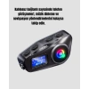 Mey İthalat® IP65 Suya Dayanıklı Kask Bluetooth Kulaklık LCD Ekranlı