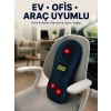 Mey İthalat® Isıtmalı Bel Masaj Minderi Ev Ofis Araç Uyumlu Titreşimli Destek
