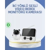 Mey İthalat® Kablosuz Bebek Monitörü 720P Görüntü ve Geniş Ekran