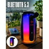 Mey İthalat® Kablosuz Bluetooth Hoparlör RGB Ambiyans Işıklı USB ve TF Kart Destekli