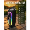 Mey İthalat® Kablosuz Bluetooth Hoparlör Taşınabilir Çoklu Bağlantılı Özelliği