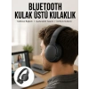 Mey İthalat® Kablosuz Bluetooth Kulaklık Kulak Üstü Ayarlanabilir Uzun Ömürlü Yeni Nesil