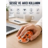 Mey İthalat® Kablosuz Mouse Fare 5.0 Bluetooth Bağlantılı USB Girişli Yeni Nesil