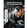 Mey İthalat® Kamp ve Doğa İçin Şarjlı LED Baş Feneri – Mıknatıslı, Su Geçirmez