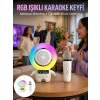 Mey İthalat® Karaoke Özellikli Astronot Bluetooth Hoparlör Kablosuz Mikrofonlu