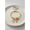 Mey İthalat® Kedili Model Pembe Charmlı Bileklik