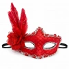 Mey İthalat® Kırmızı Tüylü Venedik Lüks Balo Maskesi
