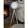 Mey İthalat® Klasik Rakamlı Beyaz Tripod Ayaklı Saat
