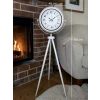 Mey İthalat® Klasik Rakamlı Beyaz Tripod Ayaklı Saat