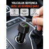 Mey İthalat® Kompakt Tasarımlı Type-C + USB Girişli Araç Şarj Başlığı