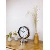Mey İthalat® Krom Metal Dekoratif Masa Saati 25×20 cm