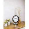 Mey İthalat® Krom Metal Dekoratif Masa Saati 25×20 cm