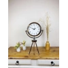 Mey İthalat® Krom Metal Mini Tripod Lüks Masa Saati 45×26 cm