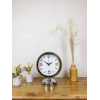 Mey İthalat® Krom Metal Modern Masa Saati 25×20 cm
