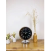 Mey İthalat® Krom Metal Siyah Retro Masa Saati 25×20 cm