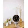 Mey İthalat® Krom Metal Siyah Retro Masa Saati 25×20 cm