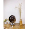 Mey İthalat® Krom Metal Tasarım Masa Saati 25×20 cm