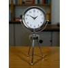 Mey İthalat® Krom Modern Classic Üç Ayaklı Metal Masa Saati
