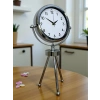 Mey İthalat® Krom Modern Classic Üç Ayaklı Metal Masa Saati