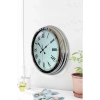 Mey İthalat® Krom Roma Rakamlı 40 Cm Metal Modern Duvar Saati