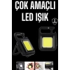 Mey İthalat® Led Işık Acil Durum Işığı Çok Fonksiyonlu Mıknatıs Özelliği