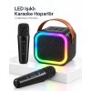 Mey İthalat® LED Işıklı Bluetooth Karaoke Hoparlör Seti