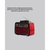 Mey İthalat® LED’li Nostaljik Bluetooth Hoparlör – Vintage Tasarım, Ahşap Doku