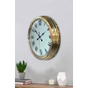 Mey İthalat® Majestic Gold 40 Cm Metal Duvar Saati