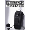 Mey İthalat® Makaralı Bluetooth Kulaklık Çağrı Cevaplama Kablolu Uzun Pil Ömrü