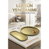 Mey İthalat® Masterpiece Çelik Tepsi Seti – Yuvarlak 28 cm & Dikdörtgen 34x15 cm 722990