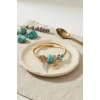 Mey İthalat® Mavi Renk Göz Model Gold Charmlı Bileklik