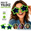 Mey İthalat® Mega Tip Yıldız Parti Gözlüğü Yeşil Renk
