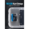 Mey İthalat® MicroSD Kart 16 GB SD Adaptör ile Birlikte