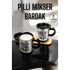 Mey İthalat® Mikser Kupa Yazılı Mug Bardak Karıştırma Özelliği