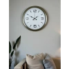 Mey İthalat® Modern Tasarım Eskitme 40 Cm Metal Duvar Saati
